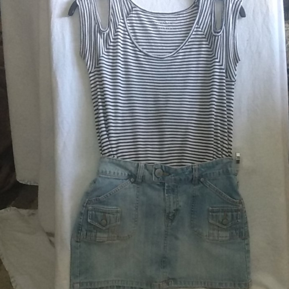 Crop top and Skirt